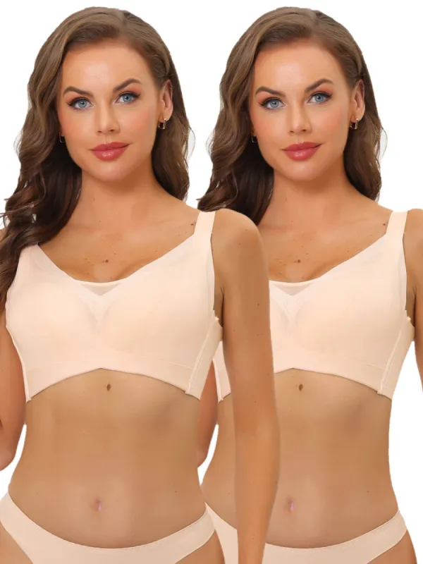 Allegra K - Mesh Full Coverage Underwire Bra Pack, Beige sold by Reitmans