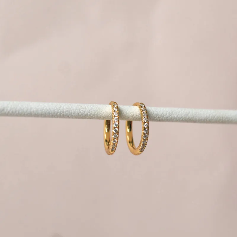 Horace Jewelry - Small hoop earrings sparkled with zircons Sanela sold by Reitmans