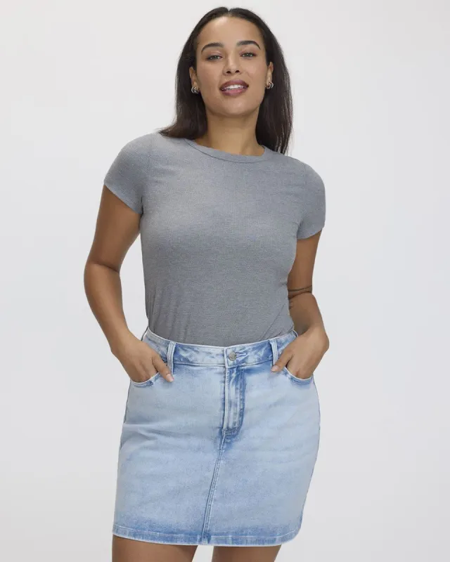Denim Skort sold by Reitmans