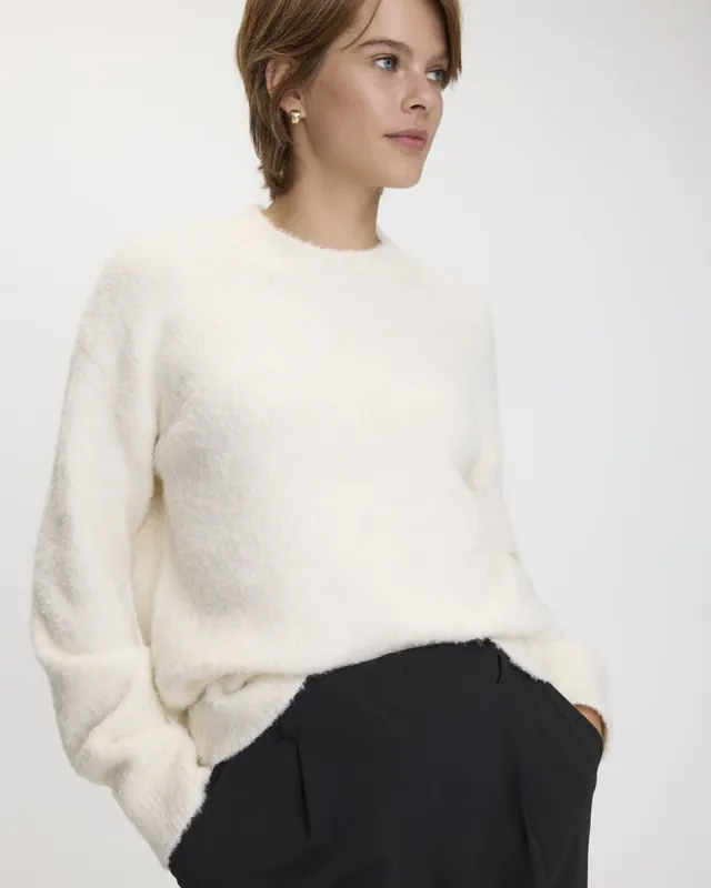 Long-Sleeve Crew-Neck Loose Bouclé Pullover sold by Reitmans