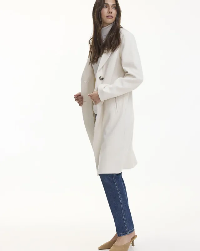Long Coat with Two-Button Closure sold by Reitmans