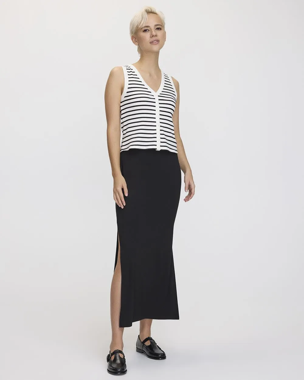 Pull-On Maxi Skirt with Side Slit sold by Reitmans