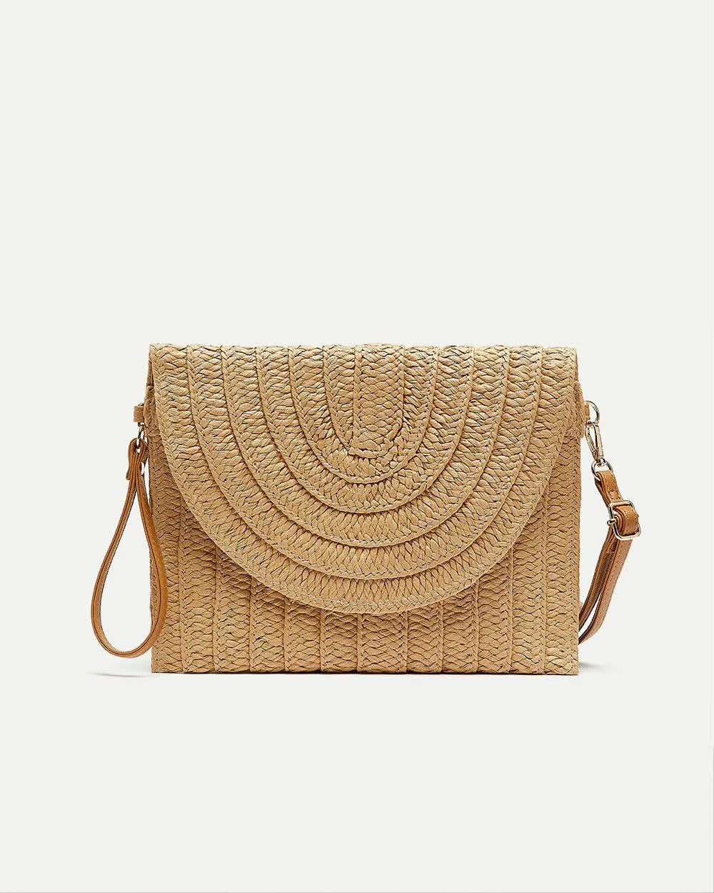 Straw Clutch with Wristlet sold by Reitmans