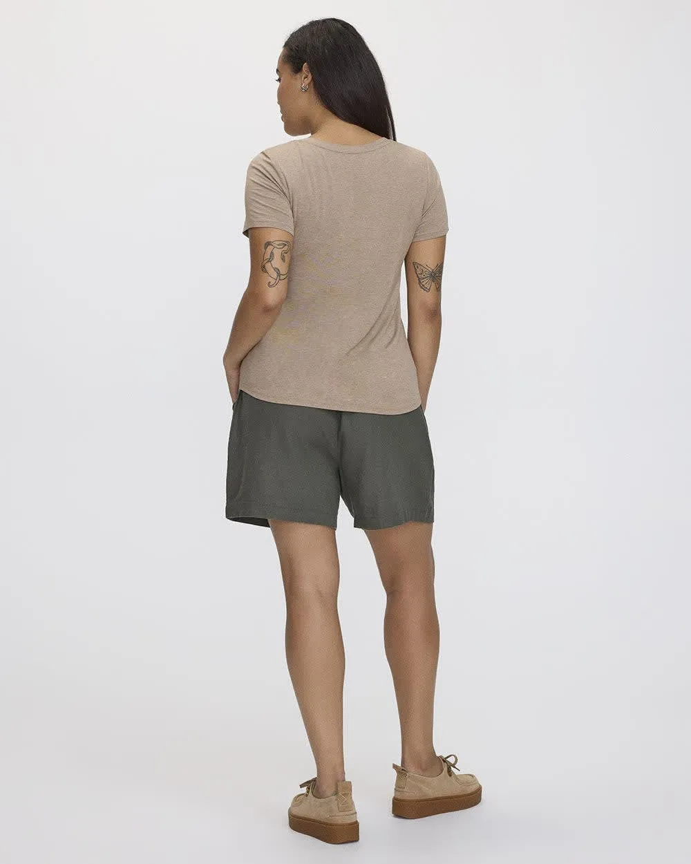 Short-Sleeve V-Neck Tee - R Essentials sold by Reitmans product image thumbnail 2