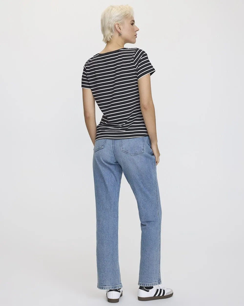 Scoop-Neck Cotton Blend Tee - R Essentials sold by Reitmans product image thumbnail 2