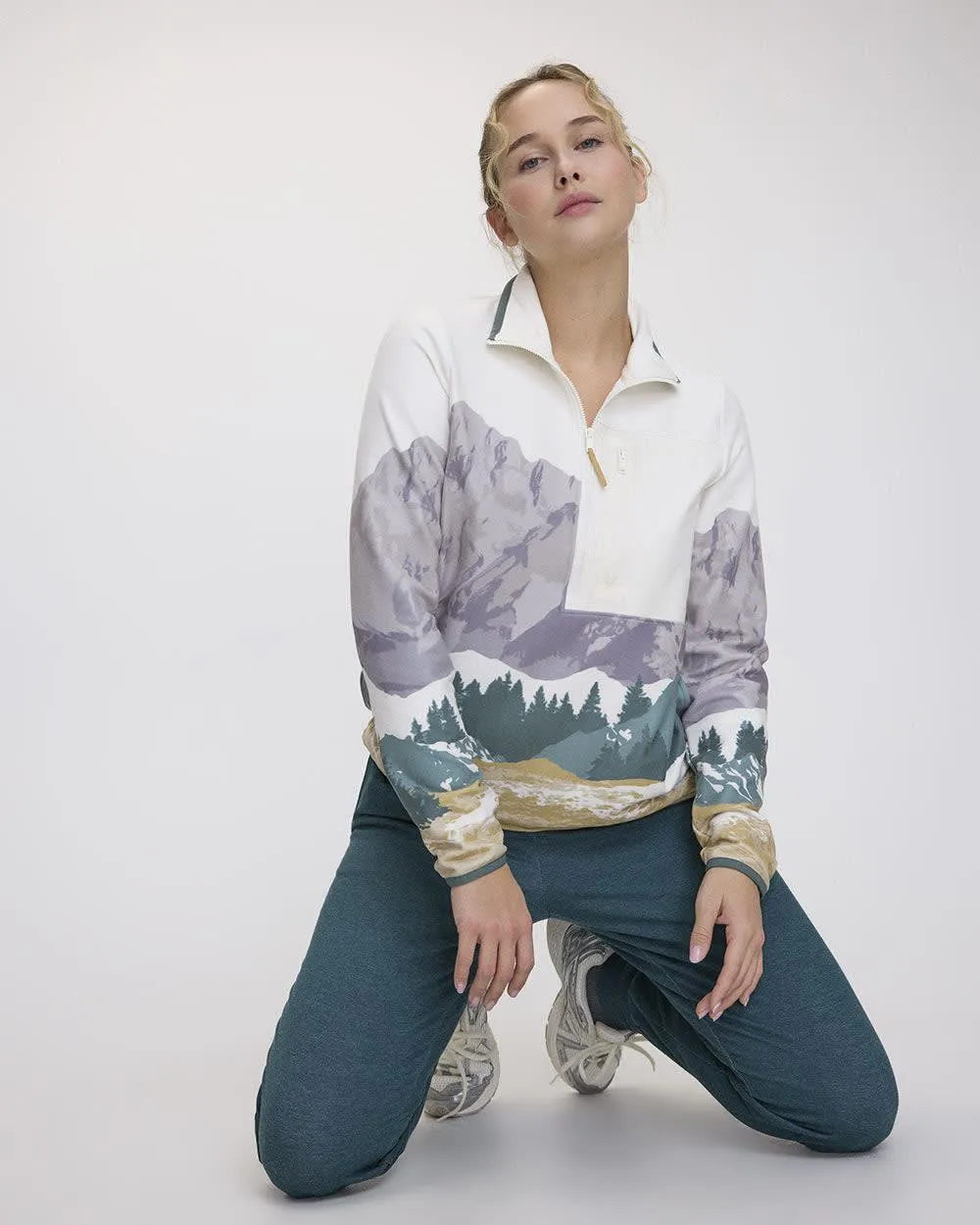 Polar Fleece Half-Zip Jacket - Hyba sold by Reitmans