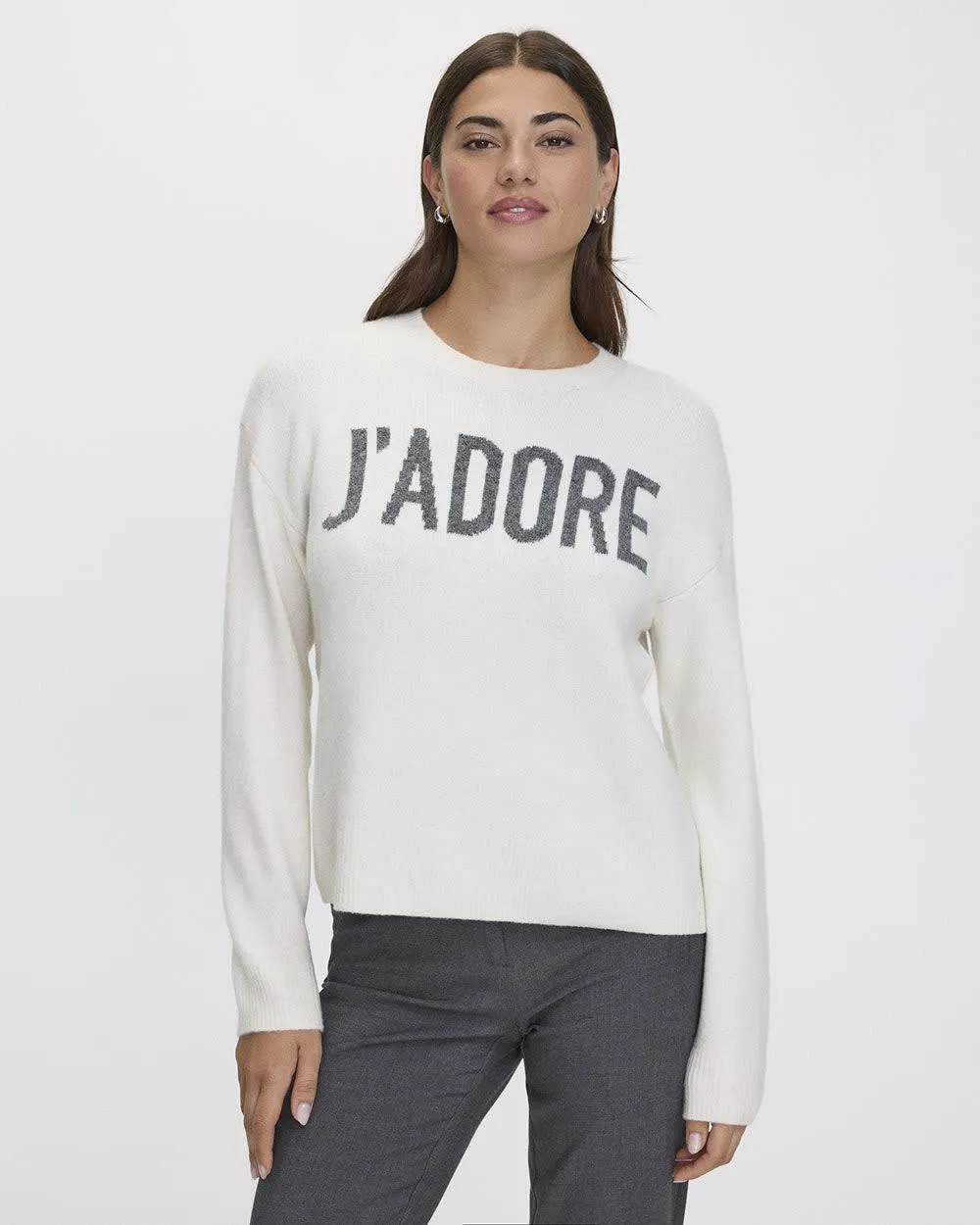 Long-Sleeve Crew-Neck PlushSoft Loose Sweater sold by Reitmans product image thumbnail 3