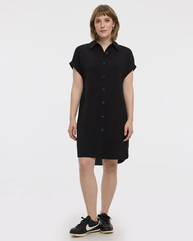 Short-Sleeve Shirt Dress sold by Reitmans