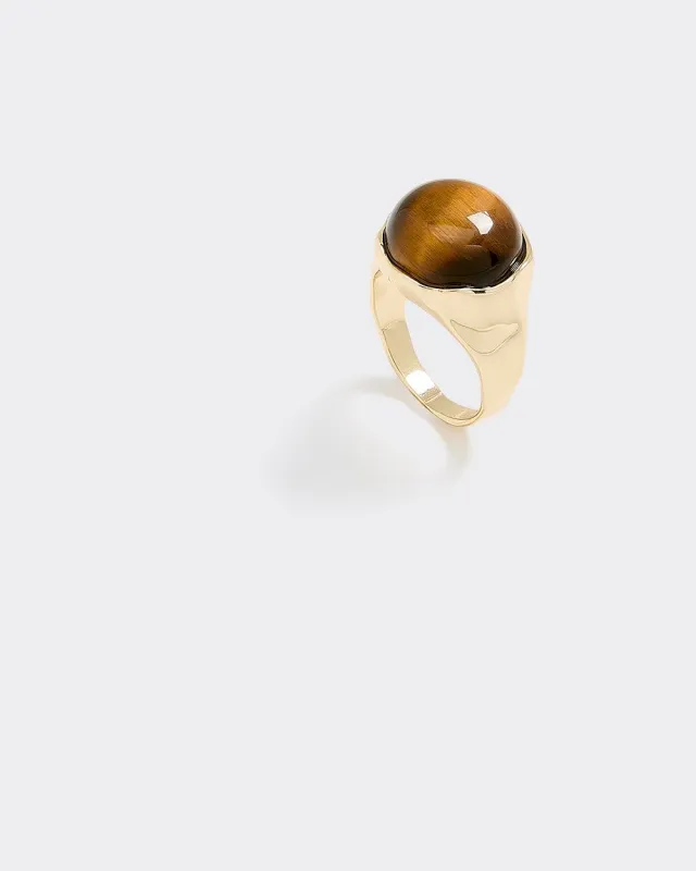 Ring with Tiger Eye sold by Reitmans