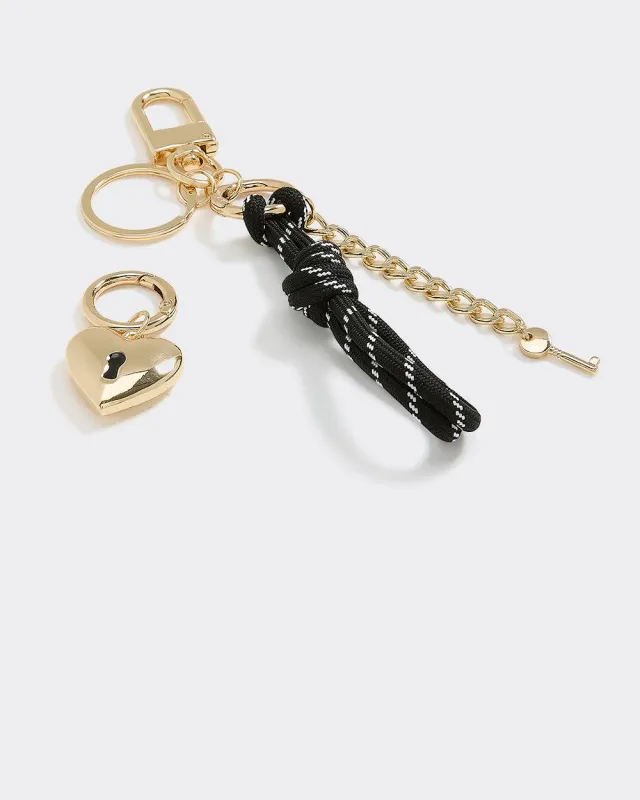 Key and Heart Bag Charm sold by Reitmans