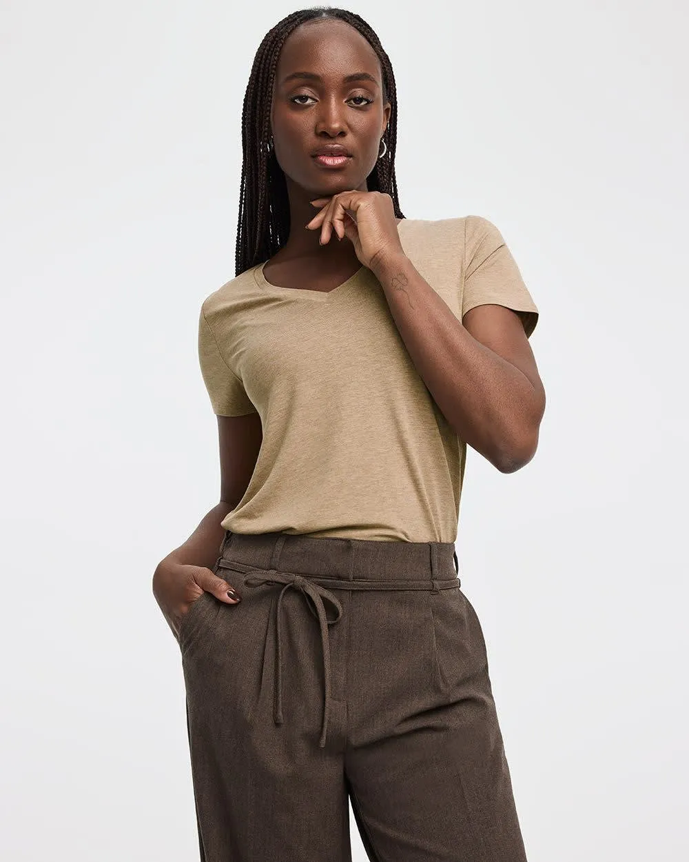 V-Neck Tee - R Essentials sold by Reitmans