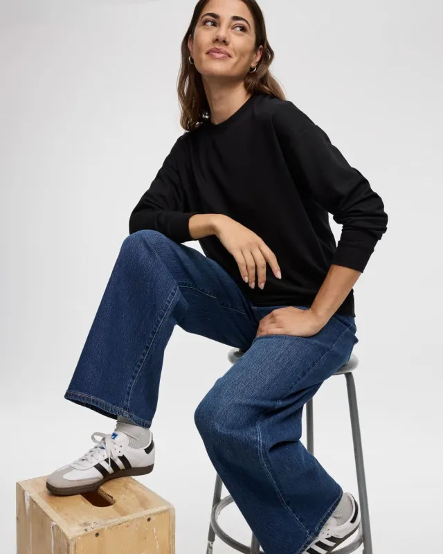 Long-Sleeve Crew-Neck Sweatshirt - R Essentials made by Reitmans