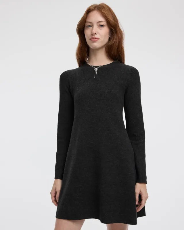 Long-Sleeve Crew-Neck Swing Sweater Dress sold by Reitmans