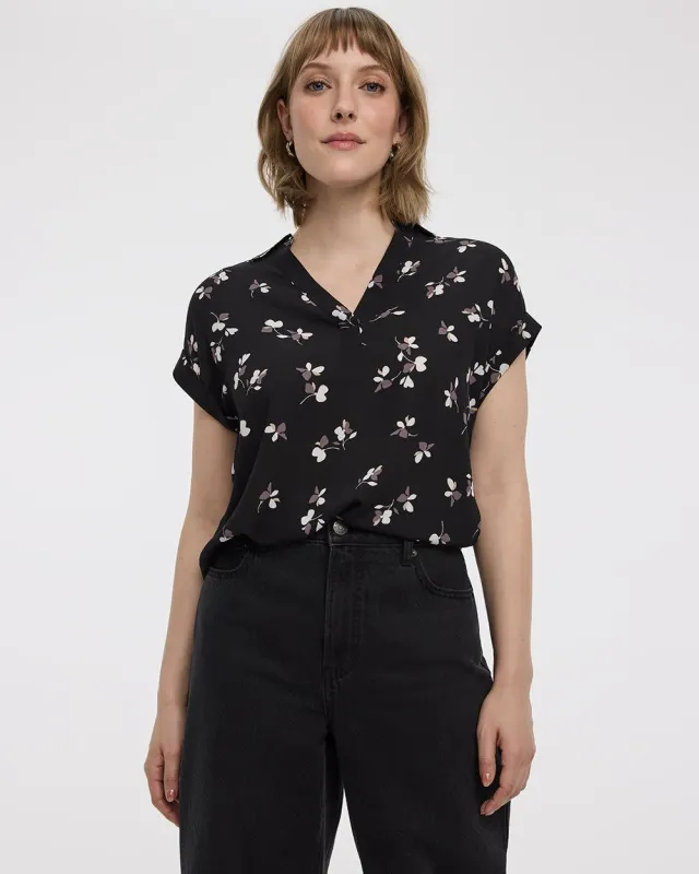 Extended-Sleeve V-Neck Flowy Blouse - R Essentials sold by Reitmans