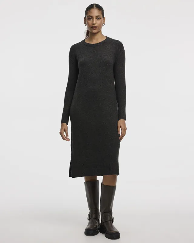PlushSoft Crew-Neck Midi Sweater Dress made by Reitmans