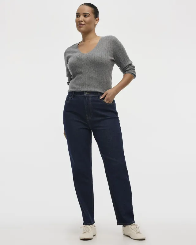 Tapered-Leg High-Rise Jean - The Mom Jeans made by Reitmans