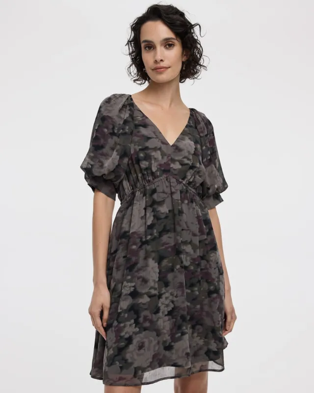 Elbow-Sleeve V-Neck Empire-Cut Dress sold by Reitmans