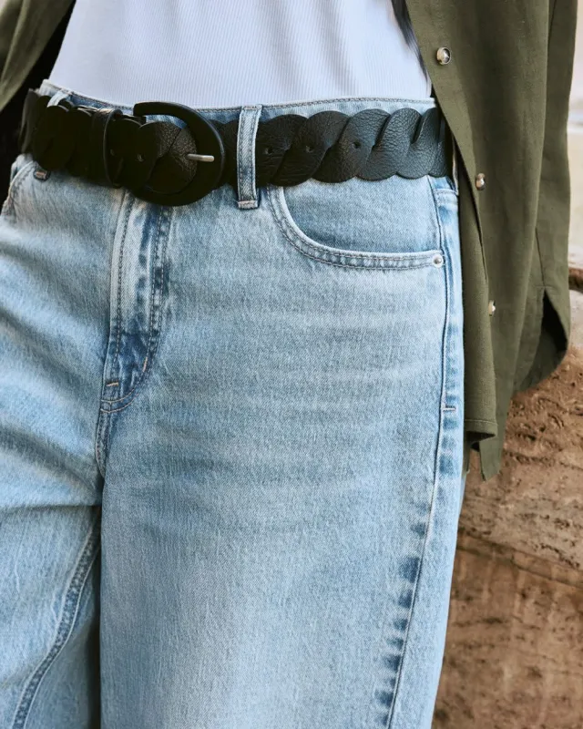 Twisted Faux Leather Belt made by Reitmans