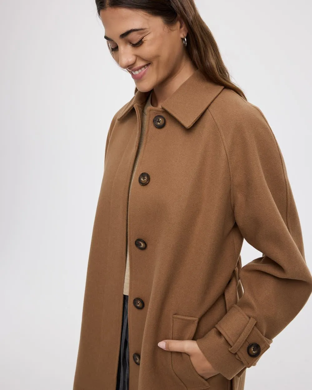 Long Belted Coat sold by Reitmans product image thumbnail 4