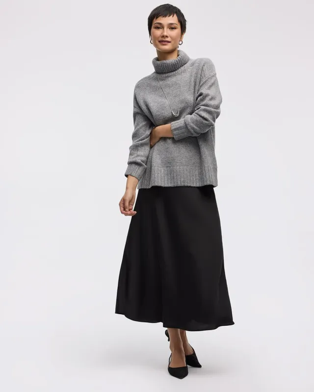 Satin A-Line Midi Skirt sold by Reitmans