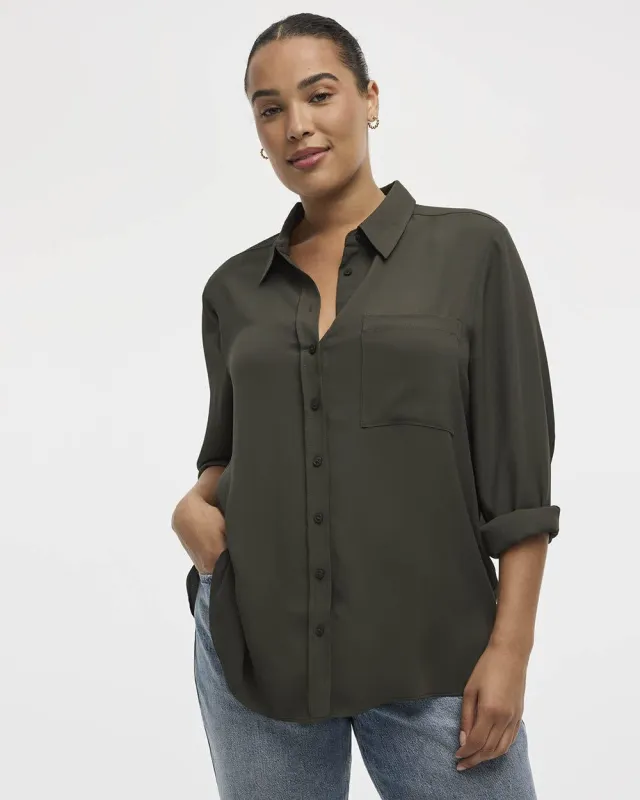 Long-Sleeve Blouse - R Essentials sold by Reitmans