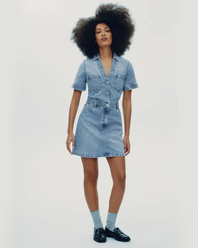 Short-Sleeve Mini Denim Dress sold by Reitmans