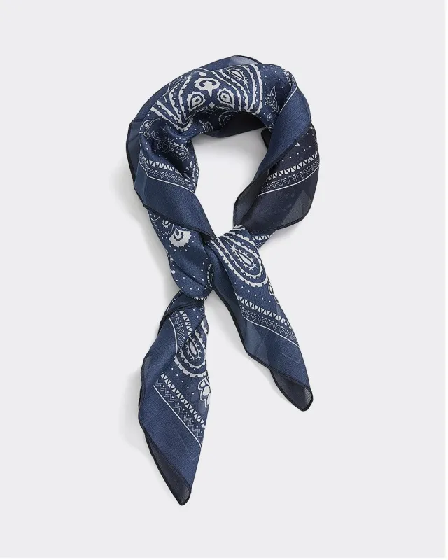 Square Satin Scarf with Paisley Pattern sold by Reitmans