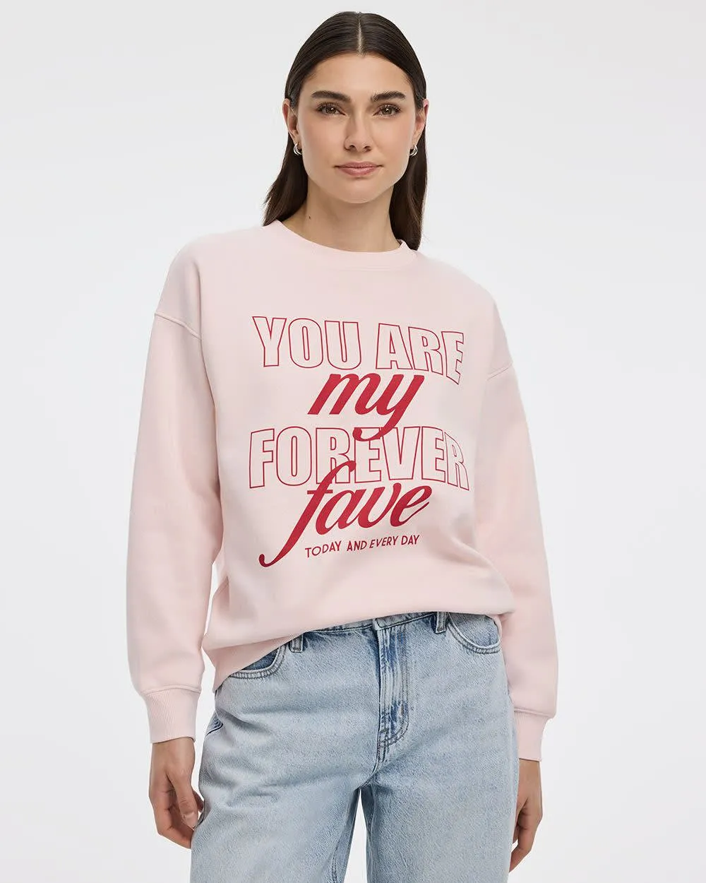 Long-Sleeve Crew-Neck Fleece Sweatshirt sold by Reitmans product image thumbnail 5