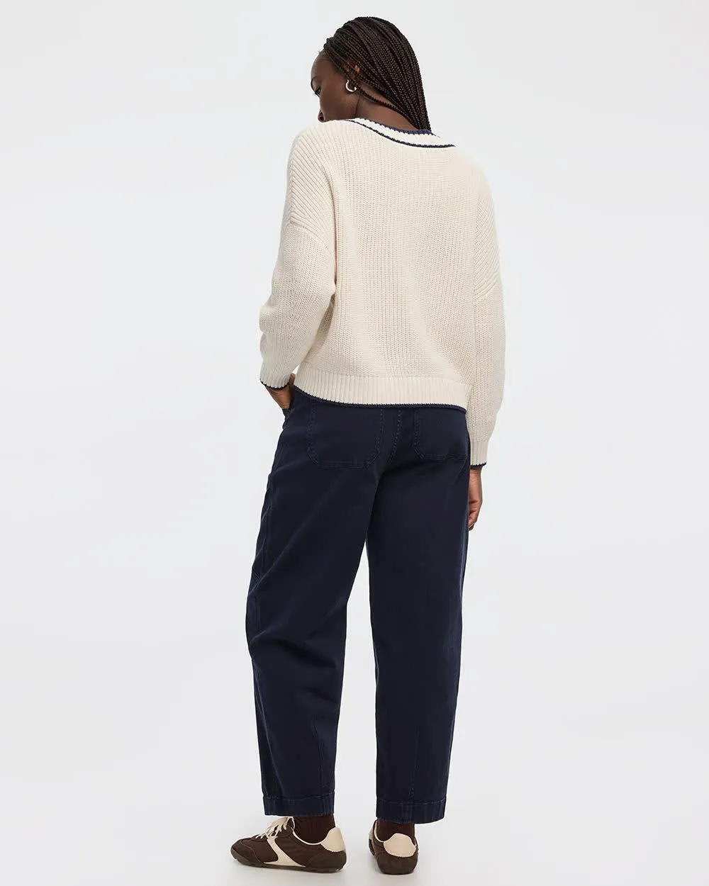 Long-Sleeve V-Neck Loose Sweater sold by Reitmans product image thumbnail 2