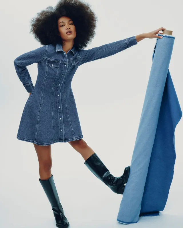 Long-Sleeve Shirt Denim Dress sold by Reitmans