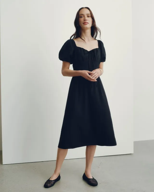 Milkmaid Midi Dress with Bubble Sleeves sold by Reitmans
