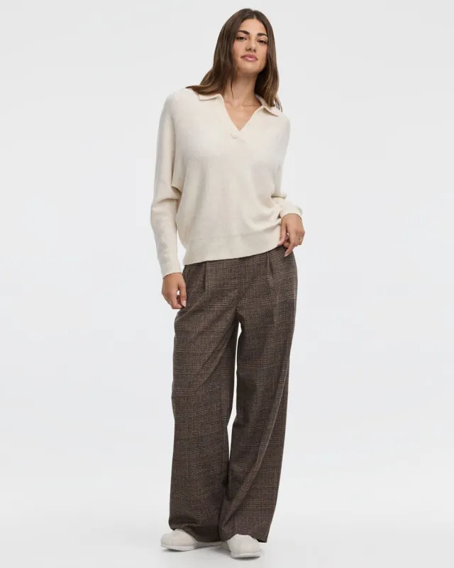 Wide-Leg High-Rise Plaid Pants made by Reitmans
