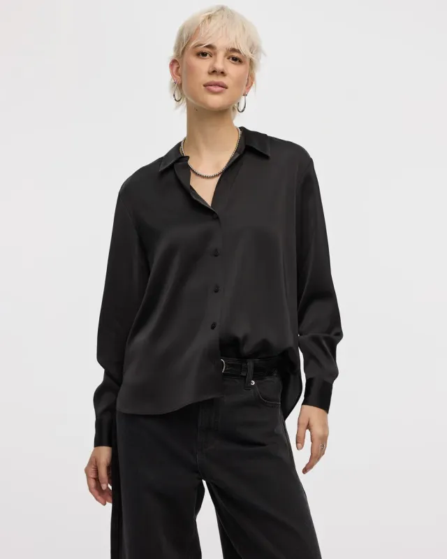 Satin Long-Sleeve Shirt sold by Reitmans