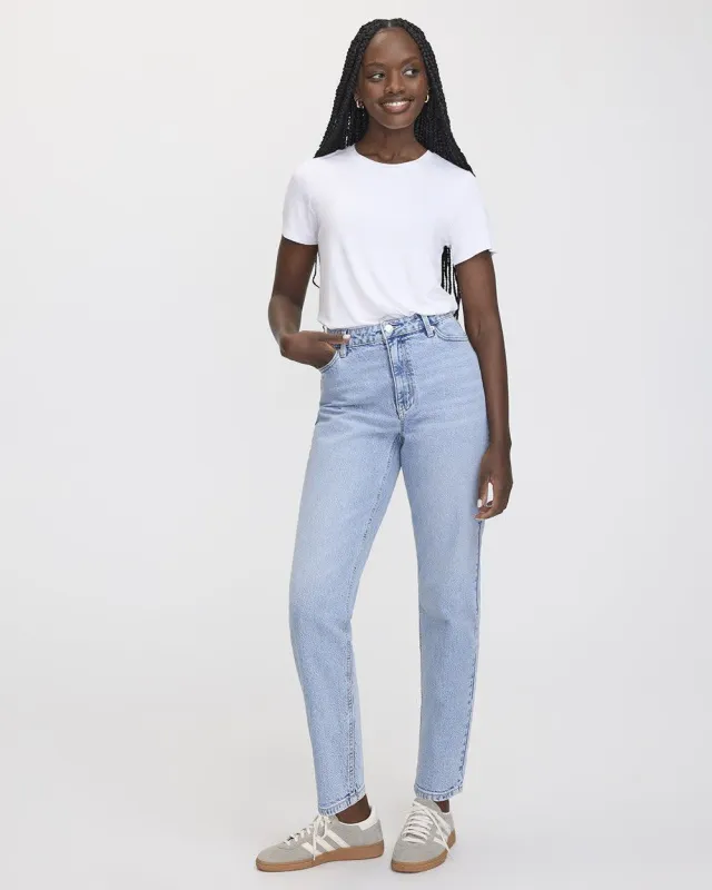 Tapered-Leg High-Rise Jean - The Mom Jeans sold by Reitmans