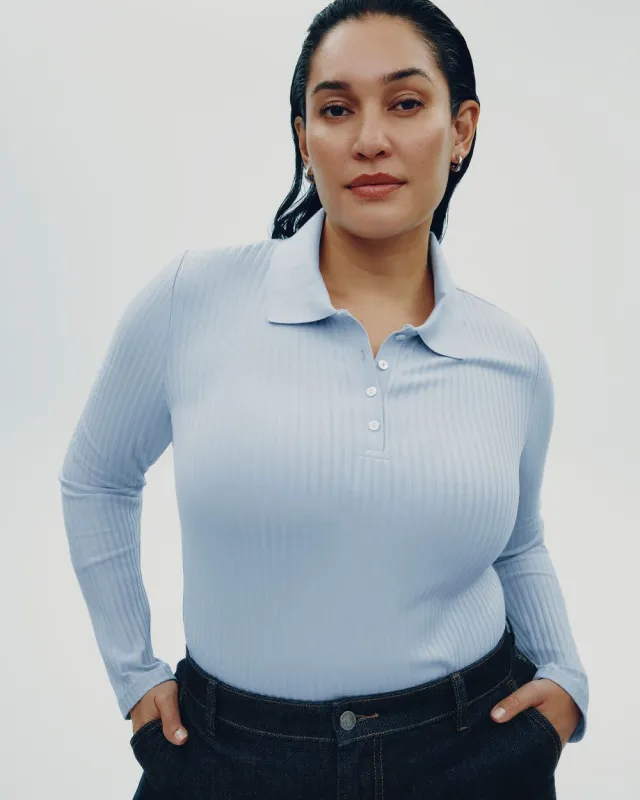 Long-Sleeve Polo Sweater sold by Reitmans