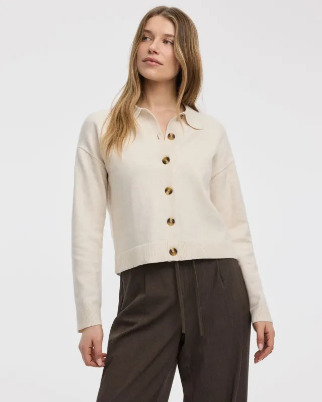 Long-Sleeve Polo Cardigan sold by Reitmans