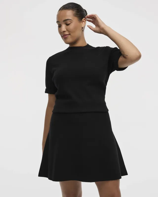 Elbow-Sleeve Mock-Neck Top sold by Reitmans