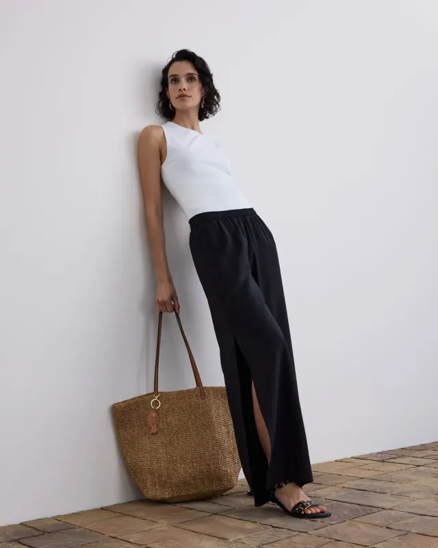 Wide-Leg High-Rise Pull-On Pant with Slits sold by Reitmans