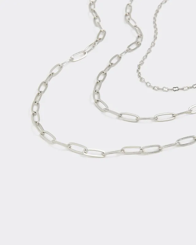 Long Necklace with Paperclip Chains sold by Reitmans