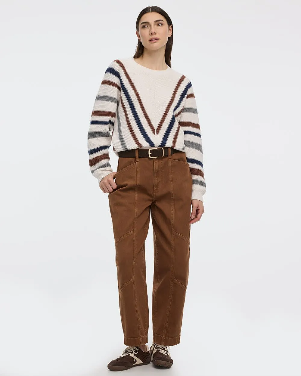 High-Rise Barrel Utility Pant sold by Reitmans