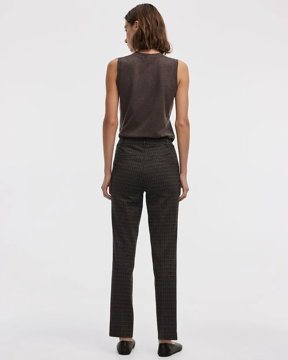 Straight-Leg High-Rise Plaid Pants - The Modern Stretch (R) sold by Reitmans product image thumbnail 2