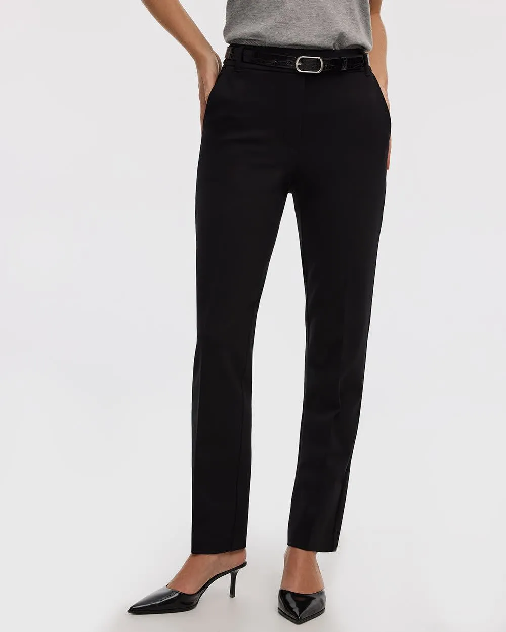Straight-Leg High-Rise Pants - The Modern Stretch (R) sold by Reitmans product image thumbnail 3