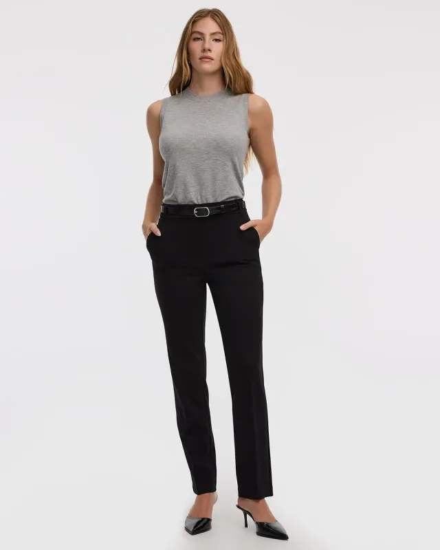 Straight-Leg High-Rise Pants - The Modern Stretch (R) sold by Reitmans
