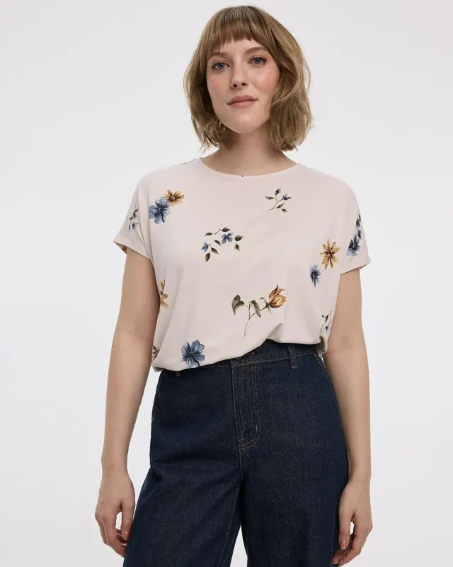 Short-Dolman-Sleeve Boat-Neck T-Shirt made by Reitmans