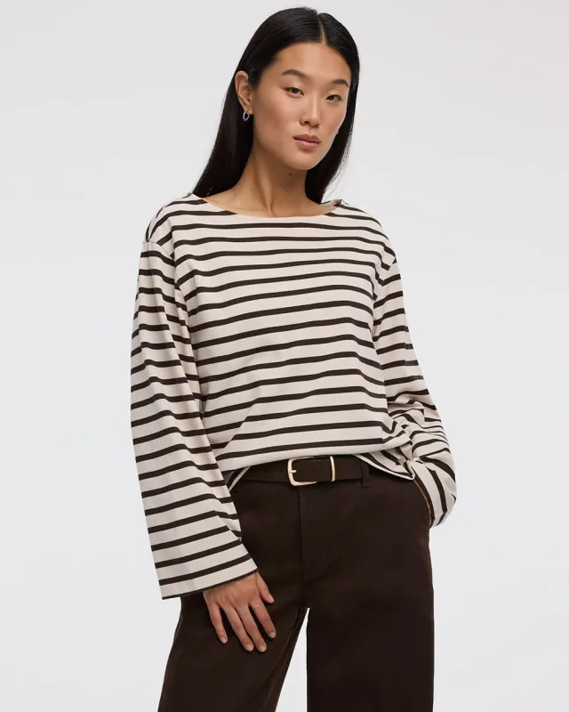 Long-Sleeve Boat-Neck Top sold by Reitmans