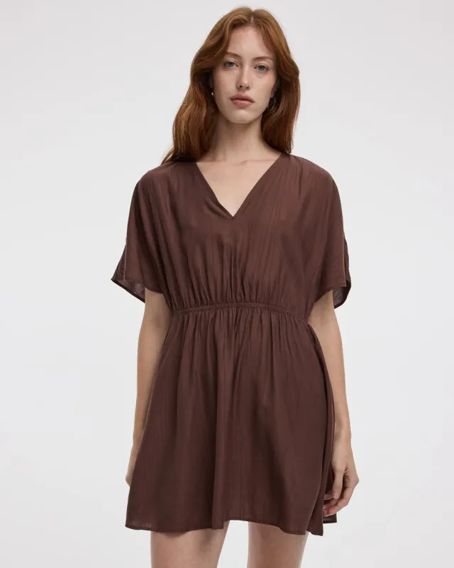 Short-Sleeve V-Neck Mini Dress made by Reitmans