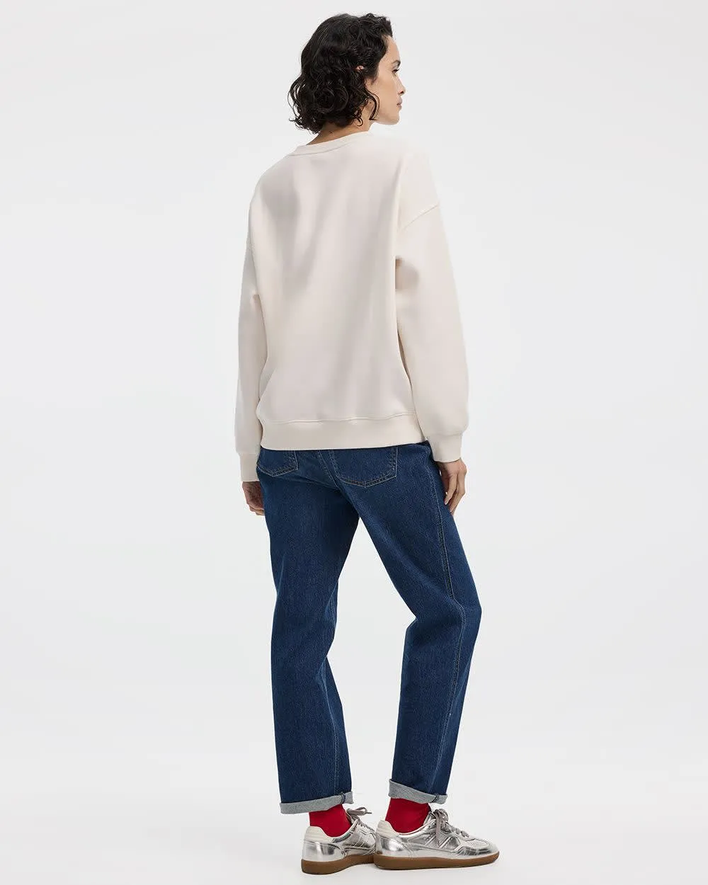 Long-Sleeve Crew-Neck Fleece Sweatshirt with Quotes sold by Reitmans product image thumbnail 2