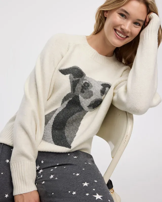 Long-Sleeve Crew-Neck Pullover with Dog sold by Reitmans