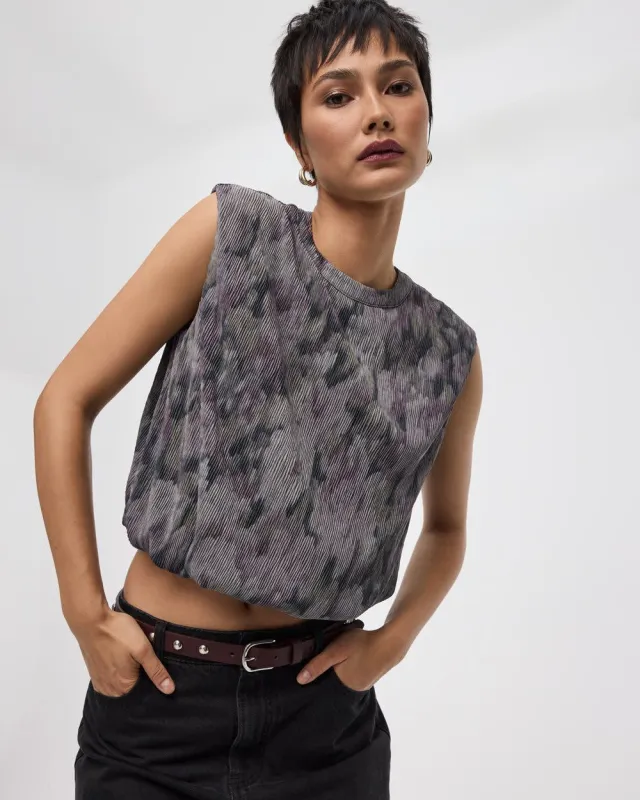 Crew-Neck Plissé-Knit Tank sold by Reitmans