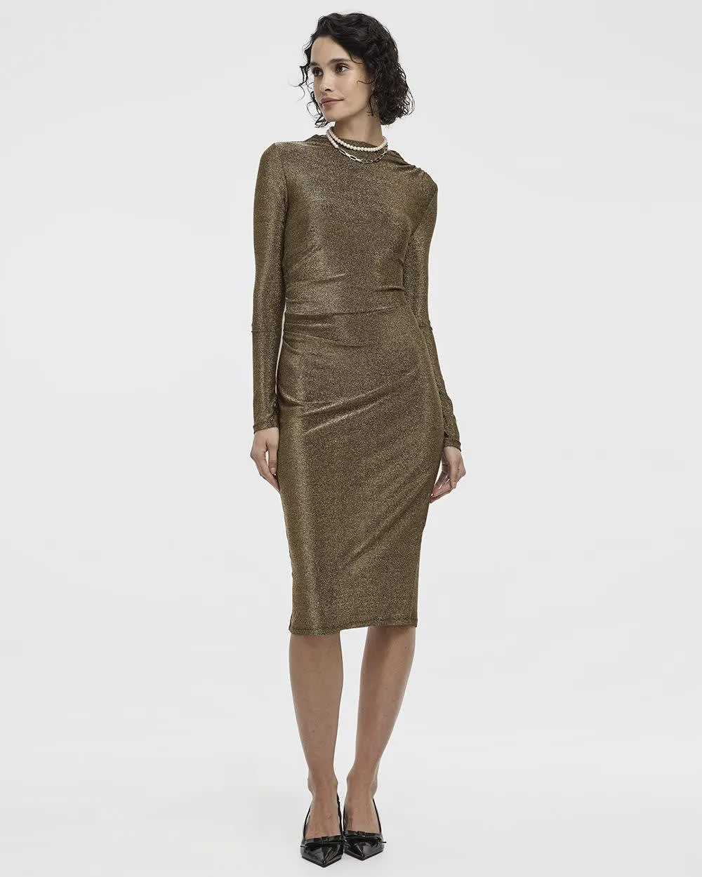Long-Sleeve Midi Bodycon Dress sold by Reitmans